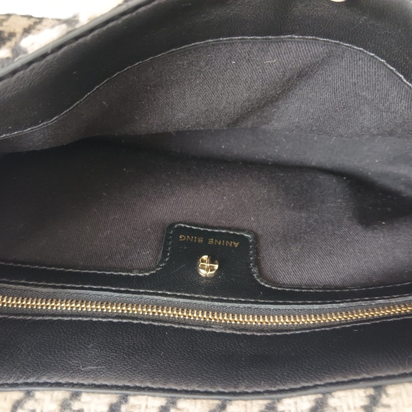 Anine Bing Black and Cream Houndstooth Women's Bag - Picture 5 of 5